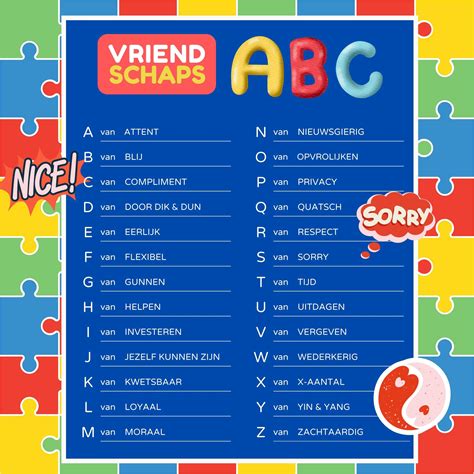 abc maken voor vriendin|Echte vriendschap – ABC 